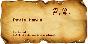 Pavle Manda névjegykártya